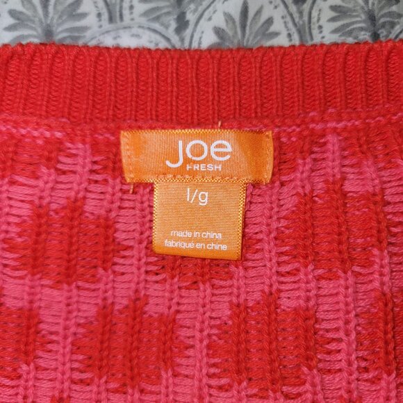 Geometric red and orange sweater - Picture 3 of 6